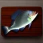 Placeholder: game icon, tilapia fish over kitchen cutting board, realistic 3d, unreal engine, octane render