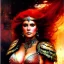 Placeholder: Drawing of beautiful face busty red Sonja,ancient leather armor, balanciaga fashion clothe painting by gaston bussiere, greg rutkowski, yoji shinkawa, yoshitaka amano, tsutomu nihei, donato giancola, tim hildebrandt, oil on canvas, cinematic composition, extreme detail,fit full head inside picture,16k