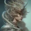 Placeholder: sango fantasy, fantasy magic, intricate, sharp focus, illustration, highly detailed, digital painting, concept art, matte, artgerm and paul lewin and kehinde wiley, masterpiece silver dragon head bronze Asian African nice breast Afo woman turquoise snow waves