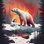 Placeholder: Double exposure. Polar Bear. Sunrise over burning forests. Colorful with lots of crimson and gold. Stars. Crystals. Light particles. Artistic and Beautiful. Andreas Lie. Luke Gram. Brandon Kidwell, Dan Mountford. Trending on Artstation. Sharp focus. Vibrant. Dark and moody