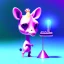 Placeholder: Tiny cute giraffe using a typewriter toy, standing character, soft smooth lighting, soft pastel colors, skottie young, 3d blender render, polycount, modular constructivism, pop surrealism, physically based rendering, square image