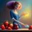 Placeholder: pixar style,women with a jar jam in kitchen,volumetric blue sky environment and background, volumetric lighting,dramatic lighting, realistic painting of an strawberry, looking excited, detailed digital painting, extreme dense and fine fur, anime, ornate, colour-washed colors, elegant, small minutiae, tiny features, particulars, centered, smooth, sharp focus, renderman gofur render, 8k, uhd, detailed eyes, realistic shaded volumetric lighting,caustics,backlight,centered camera view