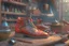 Placeholder: mediaeval cobbler in his workshop, 8k, RTX, realistic, 3D, intricate details