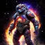 Placeholder: A battle suit made of lava and stars and galaxies for Leonardo from Teenage Mutant Ninja Turtles