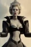 Placeholder: Lana Turner as evil queen in black leather, leather, busty, cleavage, angry, stern look. character design by cory loftis, fenghua zhong, ryohei hase, ismail inceoglu and ruan jia. unreal engine 5, artistic lighting, highly detailed, photorealistic, fantasy