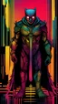 Placeholder: Owlman colorful linear image full body