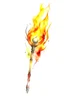 Placeholder: fire staff.watercolor drawing.