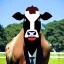 Placeholder: A cow wearing a suit and tie