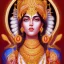 Placeholder: Beautiful painting of Indian gold goddess , face and shoulders