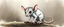 Placeholder: rat gremlin , airbrush and pen outline