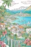 Placeholder: An Adult Coloring Book with Beautiful Tropical Beaches, Beautiful Cities, Mountains, Relaxing Countryside Landscapes and much more