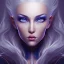 Placeholder: visage,femme,cheveux blanche,yeux bleus,peau bleau,combinaison spatiale,