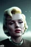 Placeholder: Ultra Realistic retro sci-fi scene, portrait, blonde woman, sweet young Marilyn Monroe face, perfect iris, tight latex coat, Strange planet background, Retro sci-fi style helmet. fog, rain, soft color, highly detailed, unreal engine 5, ray tracing, RTX, lumen lighting, ultra detail, volumetric lighting, 3d, finely drawn, high definition, high resolution.