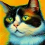 Placeholder: Portrait of a cat by Van Gogh