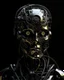 Placeholder: Create an image that is more interesting and cool than the current one, featuring a highly detailed and advanced robotic head with glowing elements, intricate mechanical details, and a sleek futuristic design. The robot should have an imposing presence and be set against a dark background to highlight its features.