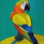 Placeholder: Portrait of a parrot Vincent van Gogh style