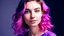 Placeholder: potrait of pretty lady in violet and pink color