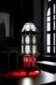 Placeholder: gaming table lamp inspired by palace, modern design,