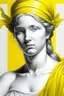 Placeholder: Neoclassicism greel woman realistic yellow white sea