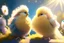 Placeholder: Very fluffy bird couple love, flora, in sparkling sunshine Weight:1 detailed matte painting Weight:0.9