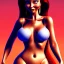 Placeholder: fullbody portrait of voluptuous atletic beautiful young Jessica Rabbit in bikini Caravaggio style