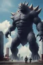 Placeholder: Giant kaiju and king