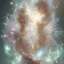 Placeholder: one big crystal subtle flower in a galactic ambiance with a beautiful fairy, transparent petals, delicate colors, in the foreground, full of details, smooth，soft light atmosphere, concept art, smooth, extremely sharp detail,