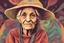 Placeholder: very old woman psychedelic image