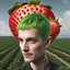 Placeholder: the infamous mutant strawberry-man with green pixie-cut hair