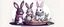 Placeholder: three little bunnies, light brown rabbit wearing a green scarf, white rabit wearing purple scarf, dark brown rabit wearing blue scarf, drinking from a bowl, eating lots of hay, blue playpen background, disney cartoon style