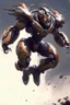 Placeholder: A battle iron suit with the ability to fly