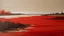 Placeholder: Red coastal plains near a beach painted by Clyfford Still