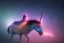 Placeholder: two glowing unicorns in space,nebula in the backround,shiva