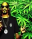 Placeholder: Snoop Dogg, smoking weed, jungle background, hyper realistic