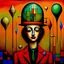 Placeholder: Create a surreal image that represents, in a creative way, the following concept: 'It's A Lucky Man Who's Happy With His Place In Life.' Surreal composition, in style by Richard Burlet and Esao Andrews Modifiers: fantasy very attractive beautiful imperial colors crisp quality colourful Jacek Yerka acrylic art pencil sketch Pop Art Paul Klee Banksy Pablo Picasso Esao Andrews Jan Vermeer abstract expressionism semolina pilchard dmt puff
