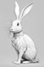 Placeholder: outline art rabbit, cinematic lighting, high resolution 3D render art coloring pages with witch, white background, Sketch style, full body, use outline, clean line art, white background, no shadows and clear and well