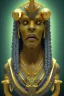 Placeholder: Aztec male African Egyptian alien, cracks in the voodoo head, wicked, eyes, crown, Elephant, 8k, finely detailed, photo realistic, tiger turquoise skull head gold dragon space alien snow skeleton gold hornytoad silver crown silver eyes