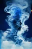 Placeholder: blue smoke in a shape of a person cloud air elemental humanoid