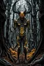 Placeholder: The Devil full body, full shot,forest,Sony Alpha 7 50mm 1.8,medium shot, high-resolution image with fine details, citrine, ultra detailed,ultra realistic,extremely realistic,intricate,photorealistic,epic composition,masterpiece,H.R.Giger style