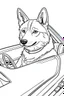 Placeholder: outline art for real DOGS-IN-CARS Coloring page, Japanese manga style, cartoon style, cute face, white background sketch style, full body is a must, only use outline, clean line art, no shadow, bold outlineMasterpiece, Ominous, Golden Ratio, Highly Detailed, photo, poster, fashion, illustration