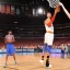 Placeholder: the world's tallest man playing basketball for the new york Knicks