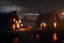 Placeholder: Dark old Viking village at night hd 4k 8k