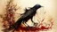 Placeholder: Una figura exhala un hilo de sombra mientras un pájaro del paraíso Reggiana despliega un abanico que se funde con el fondo, como si las plumas fueran tinta derramada, en tinta y acuarela oscura.
