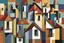 Placeholder: Generate a vibrant cubist-style urban landscape where houses are fragmented into geometric shapes and angles. Emphasize bold colors and dynamic compositions to capture the essence of Cubism