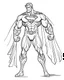 Placeholder: superman coloring page, full body (((((white background))))), only use an outline., real style, line art, white color, clean line art, white background, Sketch style