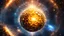 Placeholder: ethereal fantasy concept art of a bright star with a Dyson sphere shell made out of honeycomb pattern hexagonal plates, gaps, missing pieces, energy capture, solar flares, sci-fi, high tech, artistic render, NASA BREAK galactic background, gas clouds . magnificent, celestial, ethereal, painterly, epic, majestic, magical, fantasy art, cover art, dreamy