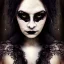 Placeholder: portrait of beautiful gothic woman with thick white spiderwebs on face, dark, runny mascara, 8k, high-quality, fine-detail, black hair, intricate, sharp, crisp, digital art, detailed matte, illustration, octane render, brian froud, howard lyon, Anne Dittman, Anne Stokes, Lisa Parker, Selina French