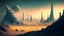 Placeholder: alien landscape and city