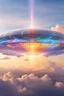 Placeholder: ufo rainbows, cité cristal très futuriste ultra moderne, ufos fleet, intergalactic,