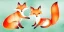 Placeholder: exquisite whimsical fox watercolor, delicate fox, cute, adorable, linen backdrop, warm colors